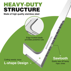 WORKPRO crack weeder handle detail with soft PP+TPR grip for comfortable control
