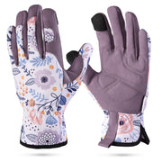 WORKPRO front view of floral gardening gloves showing fit and design benefit comfort
