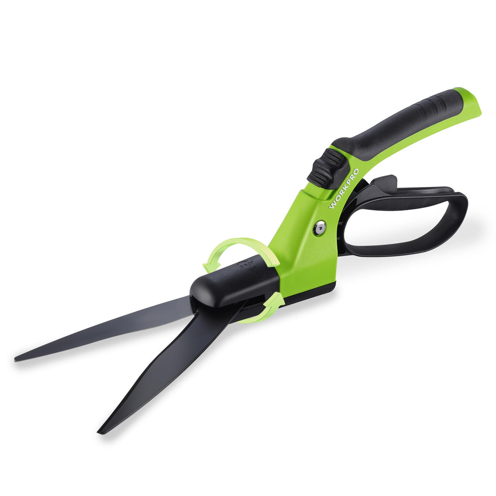 WORKPRO front view showing compact grass shears for precise trimming