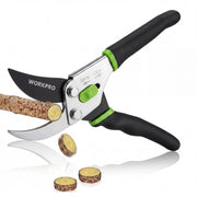 WORKPRO front view of pruning shears showing compact profile and balanced design