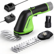 WORKPRO front view of cordless trimmer showing compact design and blade