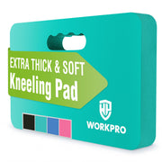 WORKPRO kneeling pad front view showing thick NBR foam and profile, provides improved knee comfort