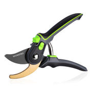 WORKPRO pruning shears front view showing compact design and balanced weight benefit