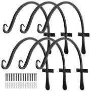 Worth bracket front view showing six black hooks and included hardware for easy installation
