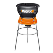 WORX WG430 front view showing compact housing and feed opening for fast cleanup