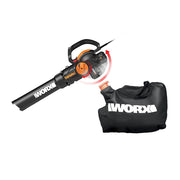 WORX WG512 front angle showing blower vacuum form and easy handling benefit