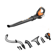 WORX WG545.9 front view showing compact blower and handle for easy control