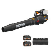 WORX WG582 front view showing blower design and comfortable grip