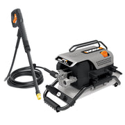WORX WG605 front view showing compact body and carry handle for easy transport
