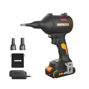 WORX WX099L front view showing compact blower design and portability benefit