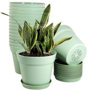 WOUSIWER front pack of 16 six inch planters showing value and organized set