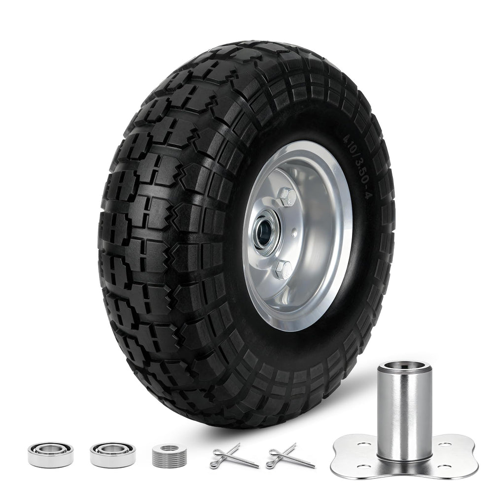 WYERSEA front view solid wheel showing tire and rim for reliable replacements
