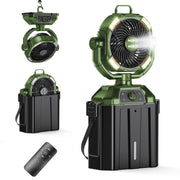 XAP front view assembled portable misting fan showing full unit and controls for versatile cooling