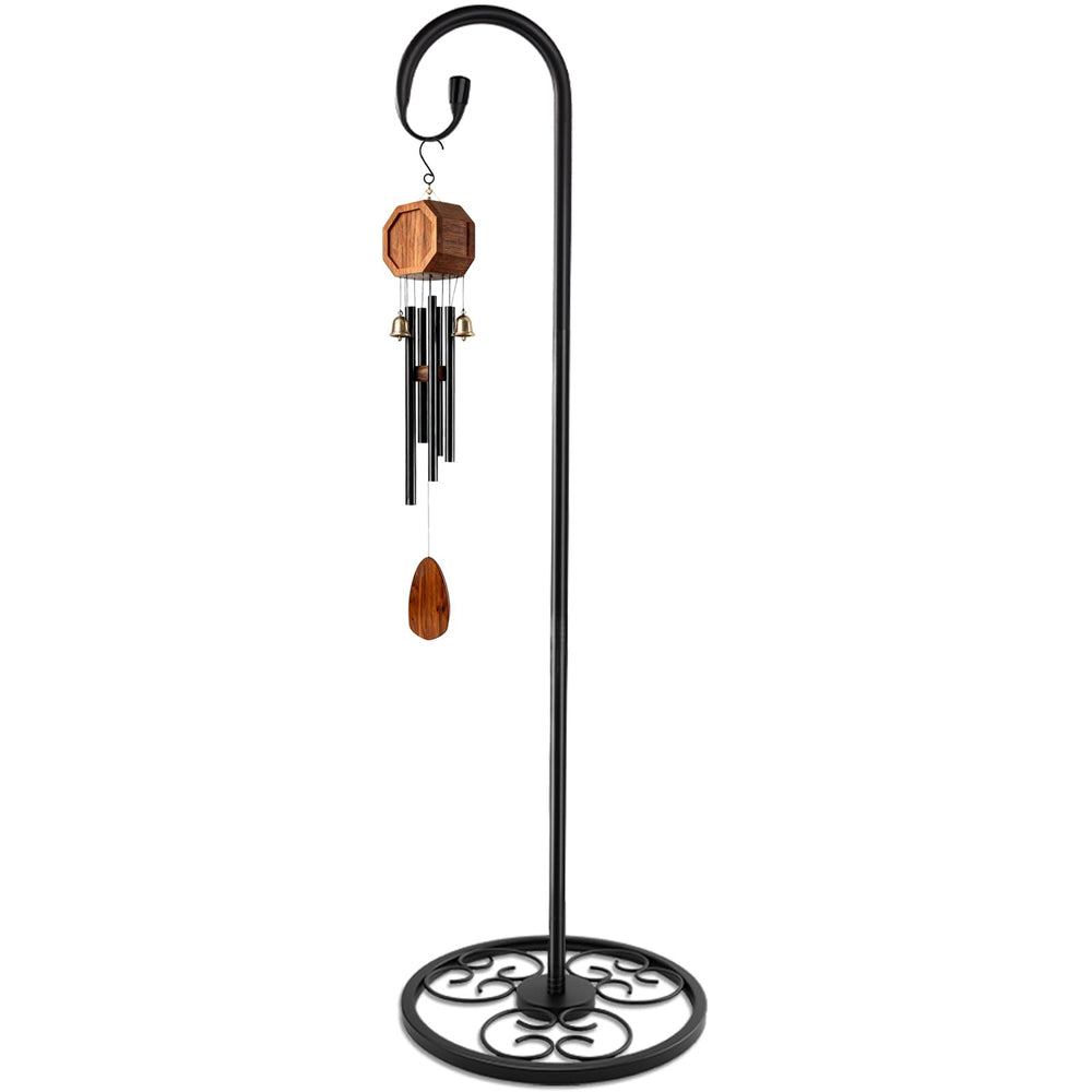 Xensdenban front view of full 63-inch shepherd hook stand showing stability benefit