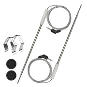 XFNZHCC front view of stainless steel meat probe showing connector and shaft for quick replacement