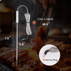 XFNZHCC woven steel mesh cable detail showing durable heat-resistant protection for long probe life