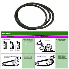 XHHKJGS belt installed on mower pulley demonstrating correct routing