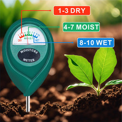 XLUX dial zoom showing three zones for clear immediate moisture decisions