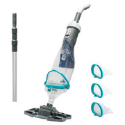 XtremepowerUS front view showing unit and pole, highlighting cordless convenience