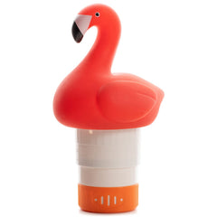 XY-WQ flamingo front view showing playful design and easy pool placement