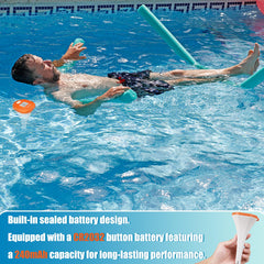 XY-WQ floating in pool illustrating reliable submerged use