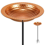 YADOOLIFE front view of standing bird bath showing durable design and welcoming birds