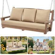 Yalikop front view of cushion set showing full bench coverage and style