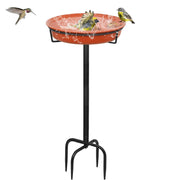 YALINKA front view showing full birdbath and basin for attractive garden focal point