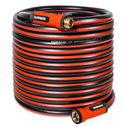 YAMATIC garden hose front view showing full length and fittings benefit durable coverage