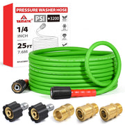 YAMATIC front view showing hose coiled and packaged for easy handling