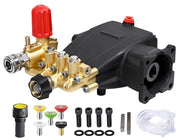 YAMATIC front view pump showing durable construction and easy replacement benefit