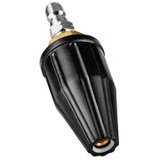 YAMATIC front view of turbo nozzle showing robust profile for faster cleaning