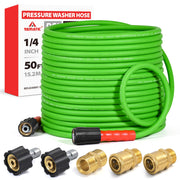 YAMATIC front view of 50ft hose showing full length and packaging convenience