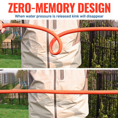 YAMATIC hose laid flat and uncoiled showing no-kink performance benefit
