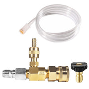 YAMATIC front view showing injector kit and fittings for easy installation