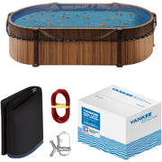 Yankee Pool leaf net front overview showing full 15x30 ft coverage and protection