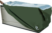 YardStash XXL front view protecting a large deck box, weatherproof protection