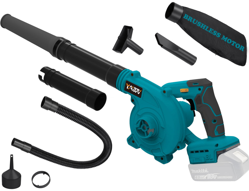 YAWV front view showing Makita battery slot and fast setup benefit