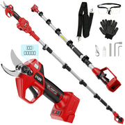 YAWV handheld pruning shears front view showing compact design and ergonomic grip benefit