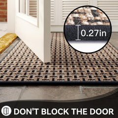 YDKGL mat in use at an entryway reducing tracked-in debris
