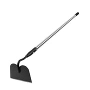 YEELOR hoe front view showing full tool and ergonomic long handle for reduced bending