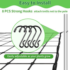 yeestone trellis net stretched in a 4×4 ft grow tent for even canopy support
