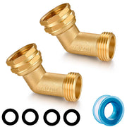 YELUN brass elbow front view showing solid construction and angle benefit