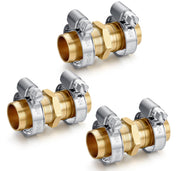 YELUN brass connector front view showing robust fitting and durable finish