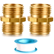 YELUN solid brass coupler front view showing sturdy finish and reliable connection