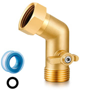 YELUN brass elbow front view showing compact angle and robust finish for durable connections