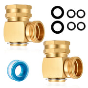 YELUN front packaging showing two brass swivel elbows and included accessories for easy installation