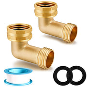 YELUN solid brass elbow front view showing compact right-angle design and durability