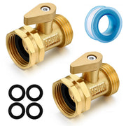 YELUN front view showing brass shut-off valve and solid construction benefit