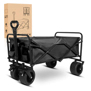 Yesker wagon front view showing sturdy frame and spacious interior for easy hauling